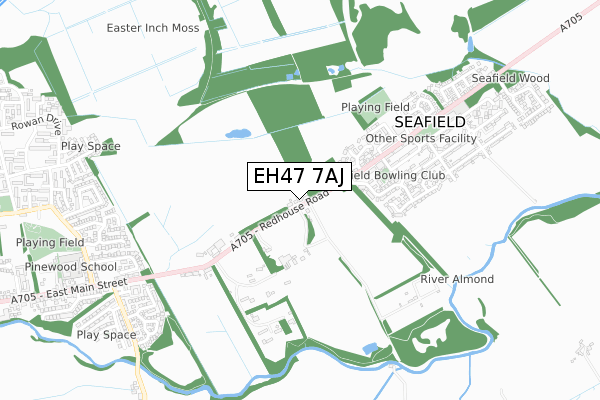 EH47 7AJ map - small scale - OS Open Zoomstack (Ordnance Survey) EH47 7AJ map - small scale - OS Open Zoomstack (Ordnance Survey)