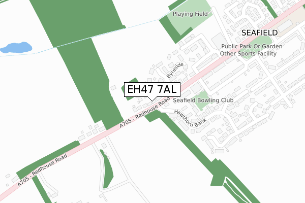 EH47 7AL map - large scale - OS Open Zoomstack (Ordnance Survey)