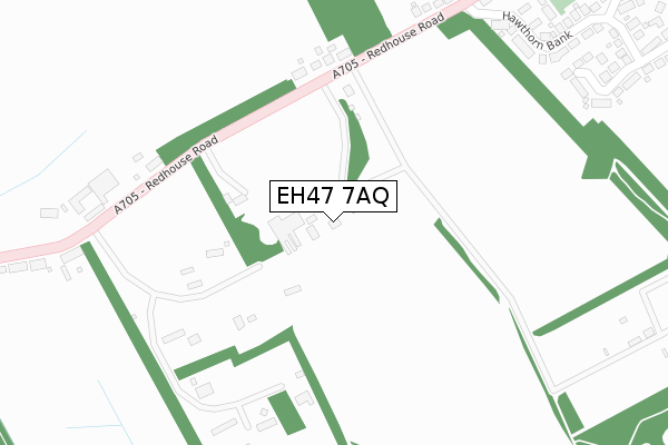 EH47 7AQ map - large scale - OS Open Zoomstack (Ordnance Survey)