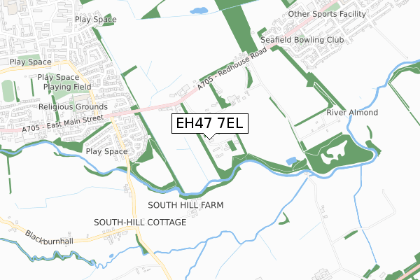 EH47 7EL map - small scale - OS Open Zoomstack (Ordnance Survey) EH47 7EL map - small scale - OS Open Zoomstack (Ordnance Survey)