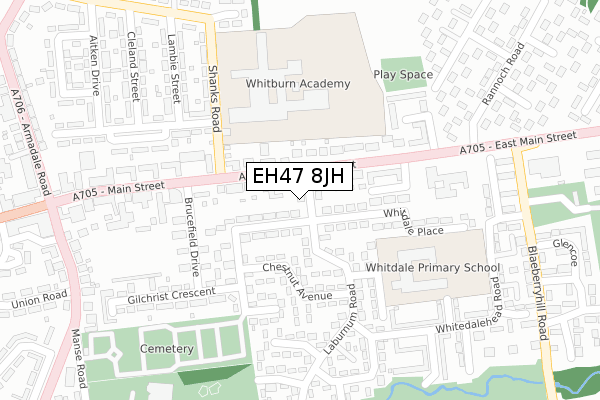 EH47 8JH map - large scale - OS Open Zoomstack (Ordnance Survey) EH47 8JH map - large scale - OS Open Zoomstack (Ordnance Survey)