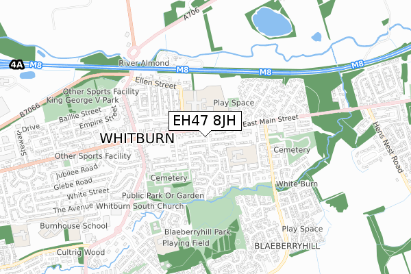 EH47 8JH map - small scale - OS Open Zoomstack (Ordnance Survey) EH47 8JH map - small scale - OS Open Zoomstack (Ordnance Survey)