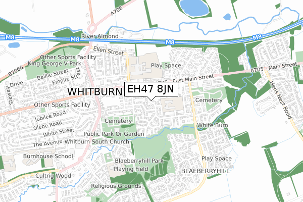 EH47 8JN map - small scale - OS Open Zoomstack (Ordnance Survey) EH47 8JN map - small scale - OS Open Zoomstack (Ordnance Survey)