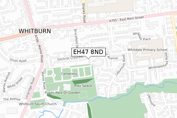 EH47 8ND map - large scale - OS Open Zoomstack (Ordnance Survey) EH47 8ND map - large scale - OS Open Zoomstack (Ordnance Survey)