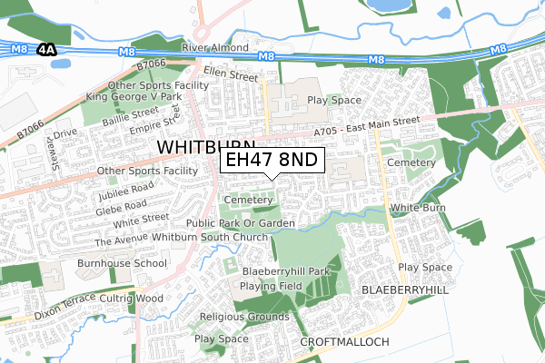 EH47 8ND map - small scale - OS Open Zoomstack (Ordnance Survey) EH47 8ND map - small scale - OS Open Zoomstack (Ordnance Survey)