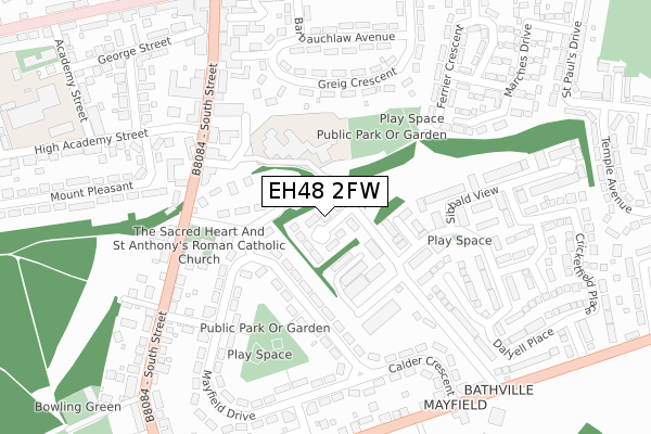 EH48 2FW map - large scale - OS Open Zoomstack (Ordnance Survey) EH48 2FW map - large scale - OS Open Zoomstack (Ordnance Survey)