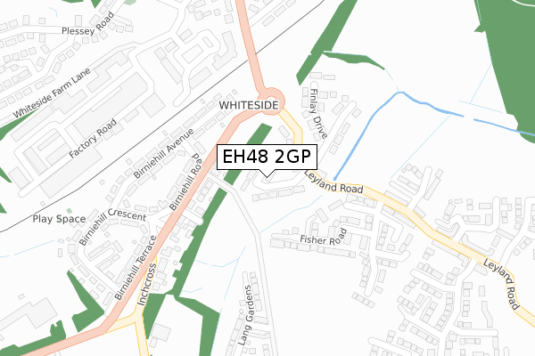 EH48 2GP map - large scale - OS Open Zoomstack (Ordnance Survey)