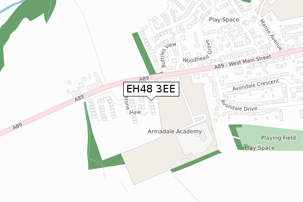 EH48 3EE map - large scale - OS Open Zoomstack (Ordnance Survey) EH48 3EE map - large scale - OS Open Zoomstack (Ordnance Survey)