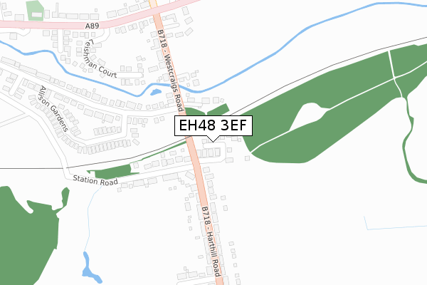 EH48 3EF map - large scale - OS Open Zoomstack (Ordnance Survey) EH48 3EF map - large scale - OS Open Zoomstack (Ordnance Survey)