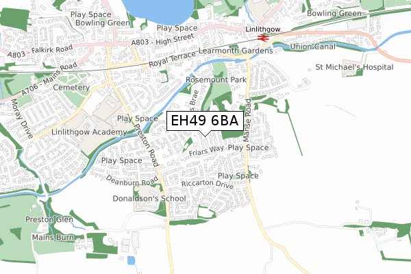 EH49 6BA map - small scale - OS Open Zoomstack (Ordnance Survey) EH49 6BA map - small scale - OS Open Zoomstack (Ordnance Survey)