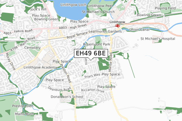 EH49 6BE map - small scale - OS Open Zoomstack (Ordnance Survey) EH49 6BE map - small scale - OS Open Zoomstack (Ordnance Survey)