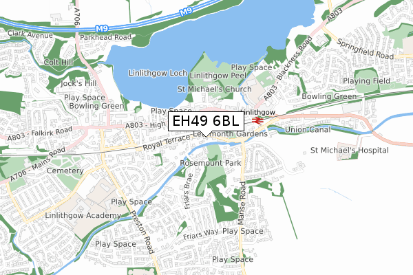 EH49 6BL map - small scale - OS Open Zoomstack (Ordnance Survey) EH49 6BL map - small scale - OS Open Zoomstack (Ordnance Survey)