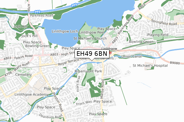 EH49 6BN map - small scale - OS Open Zoomstack (Ordnance Survey) EH49 6BN map - small scale - OS Open Zoomstack (Ordnance Survey)