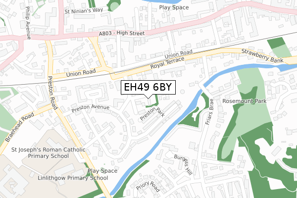 EH49 6BY map - large scale - OS Open Zoomstack (Ordnance Survey)