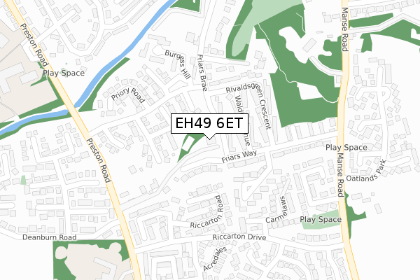 EH49 6ET map - large scale - OS Open Zoomstack (Ordnance Survey) EH49 6ET map - large scale - OS Open Zoomstack (Ordnance Survey)