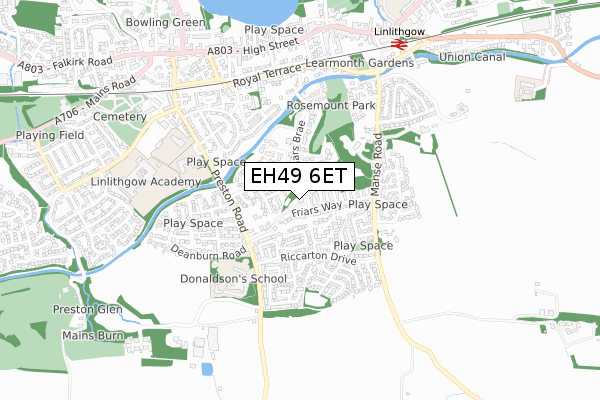 EH49 6ET map - small scale - OS Open Zoomstack (Ordnance Survey) EH49 6ET map - small scale - OS Open Zoomstack (Ordnance Survey)