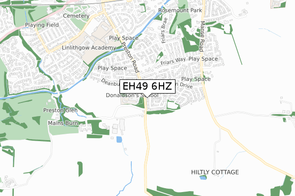 EH49 6HZ map - small scale - OS Open Zoomstack (Ordnance Survey) EH49 6HZ map - small scale - OS Open Zoomstack (Ordnance Survey)
