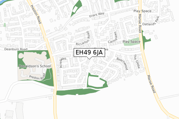 EH49 6JA map - large scale - OS Open Zoomstack (Ordnance Survey) EH49 6JA map - large scale - OS Open Zoomstack (Ordnance Survey)