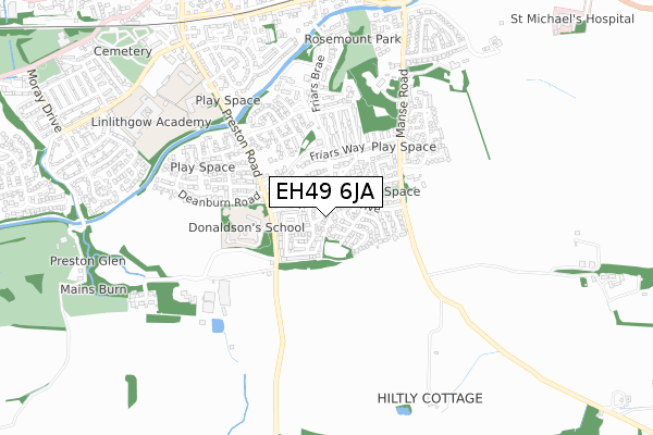 EH49 6JA map - small scale - OS Open Zoomstack (Ordnance Survey) EH49 6JA map - small scale - OS Open Zoomstack (Ordnance Survey)