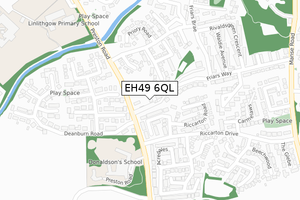 EH49 6QL map - large scale - OS Open Zoomstack (Ordnance Survey) EH49 6QL map - large scale - OS Open Zoomstack (Ordnance Survey)