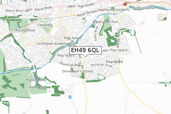 EH49 6QL map - small scale - OS Open Zoomstack (Ordnance Survey) EH49 6QL map - small scale - OS Open Zoomstack (Ordnance Survey)