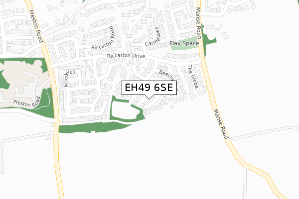 EH49 6SE map - large scale - OS Open Zoomstack (Ordnance Survey) EH49 6SE map - large scale - OS Open Zoomstack (Ordnance Survey)