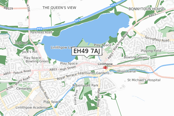 EH49 7AJ map - small scale - OS Open Zoomstack (Ordnance Survey) EH49 7AJ map - small scale - OS Open Zoomstack (Ordnance Survey)