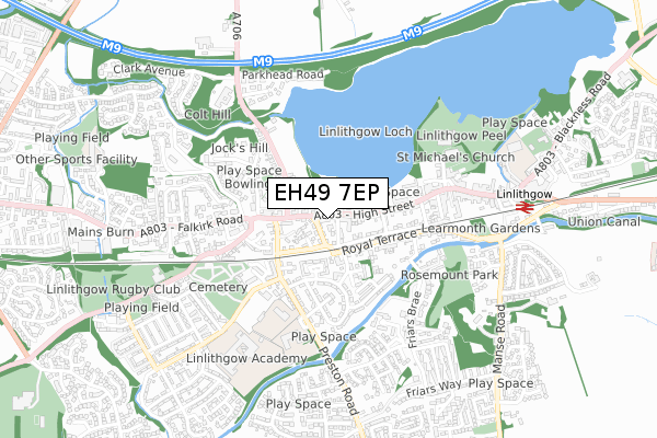EH49 7EP map - small scale - OS Open Zoomstack (Ordnance Survey) EH49 7EP map - small scale - OS Open Zoomstack (Ordnance Survey)