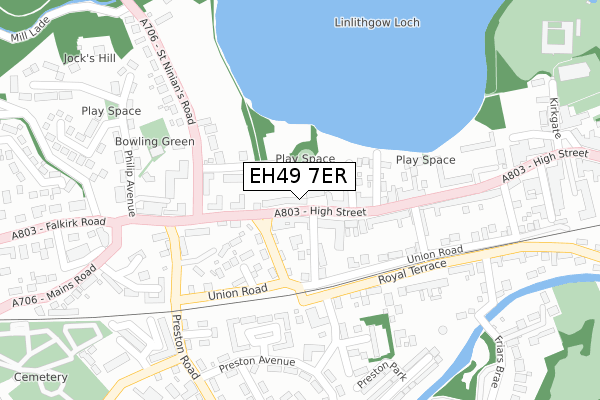 EH49 7ER map - large scale - OS Open Zoomstack (Ordnance Survey) EH49 7ER map - large scale - OS Open Zoomstack (Ordnance Survey)