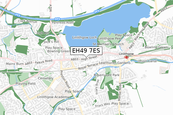 EH49 7ES map - small scale - OS Open Zoomstack (Ordnance Survey) EH49 7ES map - small scale - OS Open Zoomstack (Ordnance Survey)