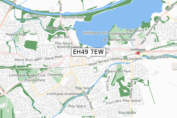 EH49 7EW map - small scale - OS Open Zoomstack (Ordnance Survey) EH49 7EW map - small scale - OS Open Zoomstack (Ordnance Survey)