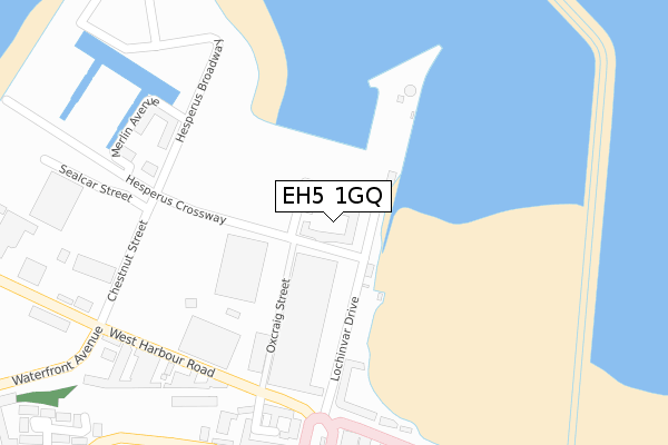 EH5 1GQ map - large scale - OS Open Zoomstack (Ordnance Survey) EH5 1GQ map - large scale - OS Open Zoomstack (Ordnance Survey)