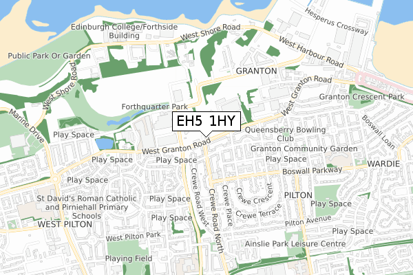 EH5 1HY map - small scale - OS Open Zoomstack (Ordnance Survey) EH5 1HY map - small scale - OS Open Zoomstack (Ordnance Survey)