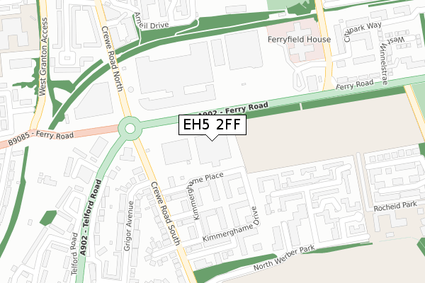 EH5 2FF map - large scale - OS Open Zoomstack (Ordnance Survey) EH5 2FF map - large scale - OS Open Zoomstack (Ordnance Survey)