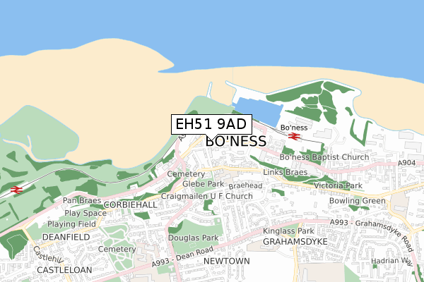 EH51 9AD map - small scale - OS Open Zoomstack (Ordnance Survey) EH51 9AD map - small scale - OS Open Zoomstack (Ordnance Survey)