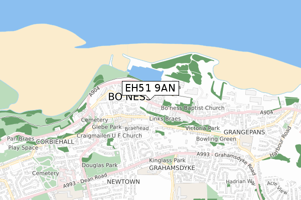 EH51 9AN map - small scale - OS Open Zoomstack (Ordnance Survey) EH51 9AN map - small scale - OS Open Zoomstack (Ordnance Survey)