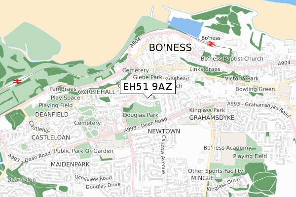 EH51 9AZ map - small scale - OS Open Zoomstack (Ordnance Survey) EH51 9AZ map - small scale - OS Open Zoomstack (Ordnance Survey)