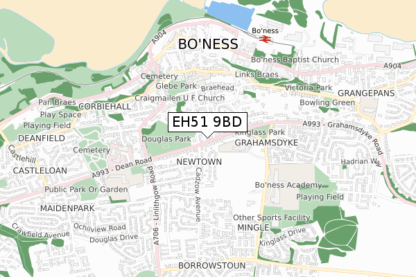 Eh130bd Postcode EH51 9BD maps, stats, and open data