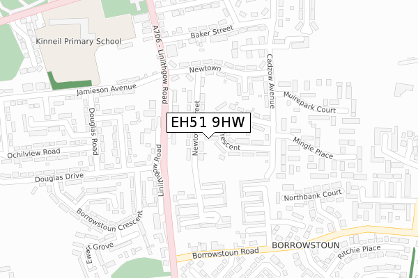 EH51 9HW map - large scale - OS Open Zoomstack (Ordnance Survey)