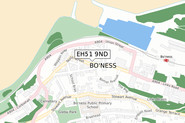 EH51 9ND map - large scale - OS Open Zoomstack (Ordnance Survey)