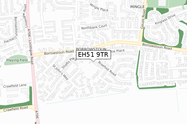 EH51 9TR map - large scale - OS Open Zoomstack (Ordnance Survey)