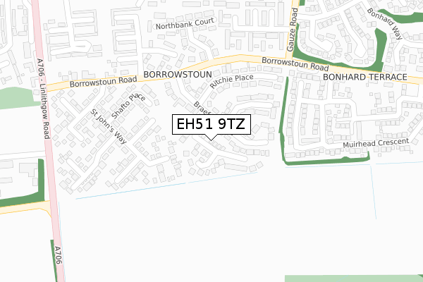 EH51 9TZ map - large scale - OS Open Zoomstack (Ordnance Survey)