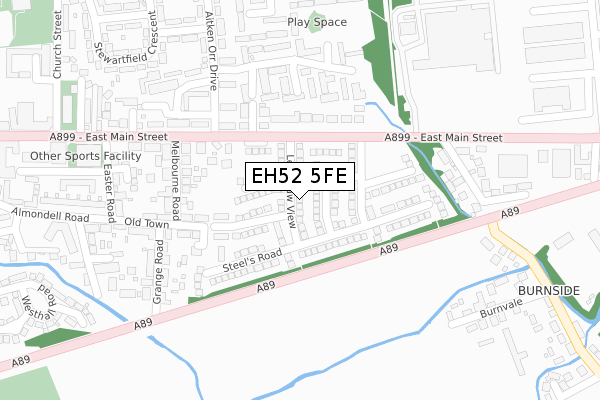 EH52 5FE map - large scale - OS Open Zoomstack (Ordnance Survey) EH52 5FE map - large scale - OS Open Zoomstack (Ordnance Survey)
