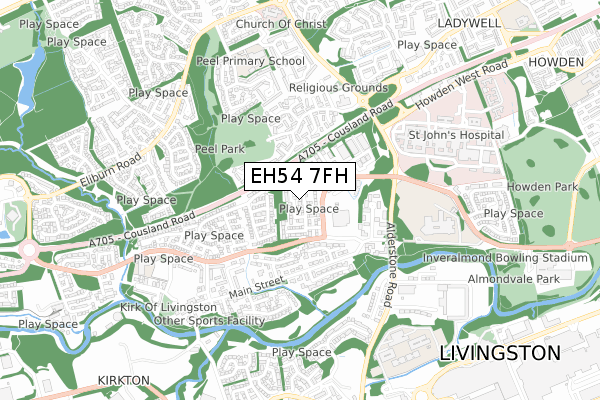 EH54 7FH map - small scale - OS Open Zoomstack (Ordnance Survey) EH54 7FH map - small scale - OS Open Zoomstack (Ordnance Survey)