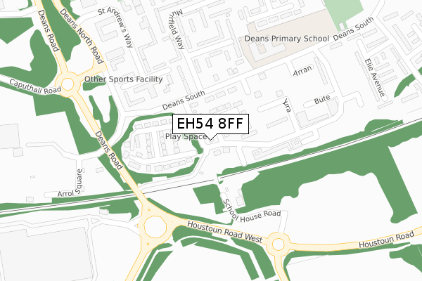 EH54 8FF map - large scale - OS Open Zoomstack (Ordnance Survey) EH54 8FF map - large scale - OS Open Zoomstack (Ordnance Survey)