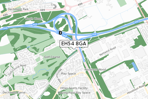 EH54 8GA map - small scale - OS Open Zoomstack (Ordnance Survey) EH54 8GA map - small scale - OS Open Zoomstack (Ordnance Survey)