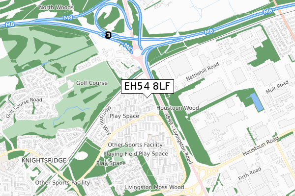 EH54 8LF map - small scale - OS Open Zoomstack (Ordnance Survey) EH54 8LF map - small scale - OS Open Zoomstack (Ordnance Survey)