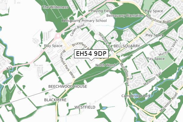 EH54 9DP map - small scale - OS Open Zoomstack (Ordnance Survey) EH54 9DP map - small scale - OS Open Zoomstack (Ordnance Survey)