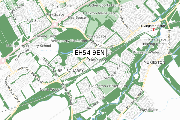 EH54 9EN map - small scale - OS Open Zoomstack (Ordnance Survey) EH54 9EN map - small scale - OS Open Zoomstack (Ordnance Survey)