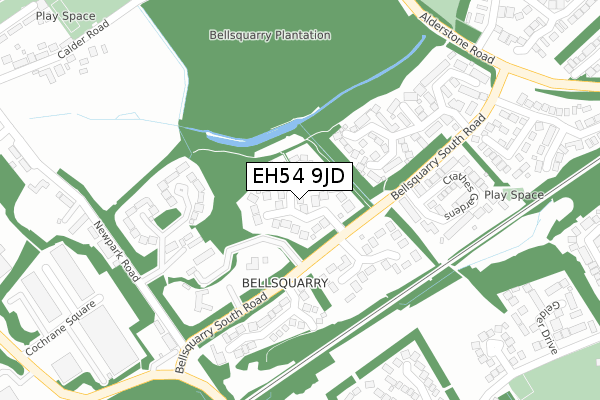 EH54 9JD map - large scale - OS Open Zoomstack (Ordnance Survey) EH54 9JD map - large scale - OS Open Zoomstack (Ordnance Survey)